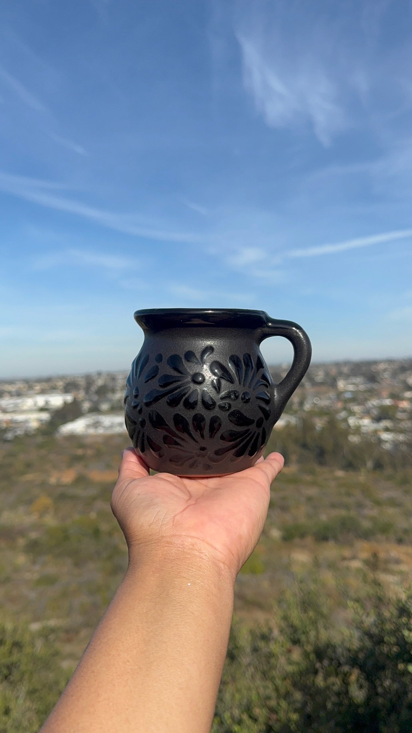 BLACK TALAVERA MUG