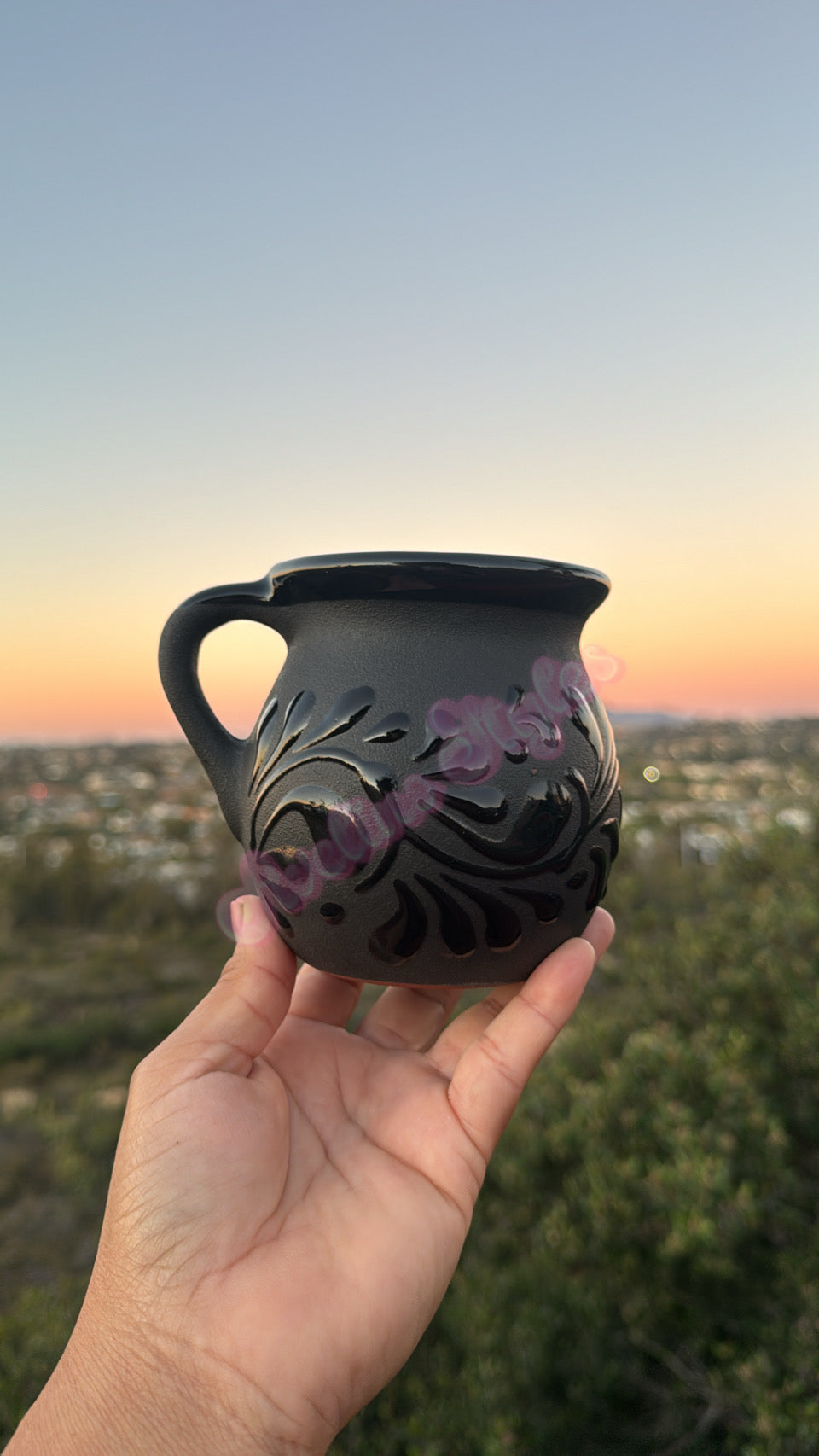 Black Talavera Mug